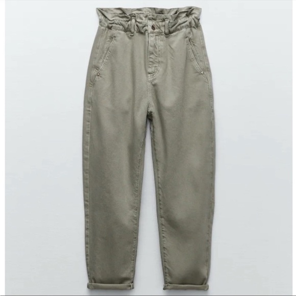 Zara Jeans Zara Baggy Paperbag Jeans Poshmark